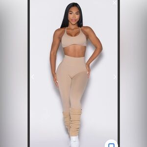 Bombshell Sportswear Tan leggings & Sports Bra Set